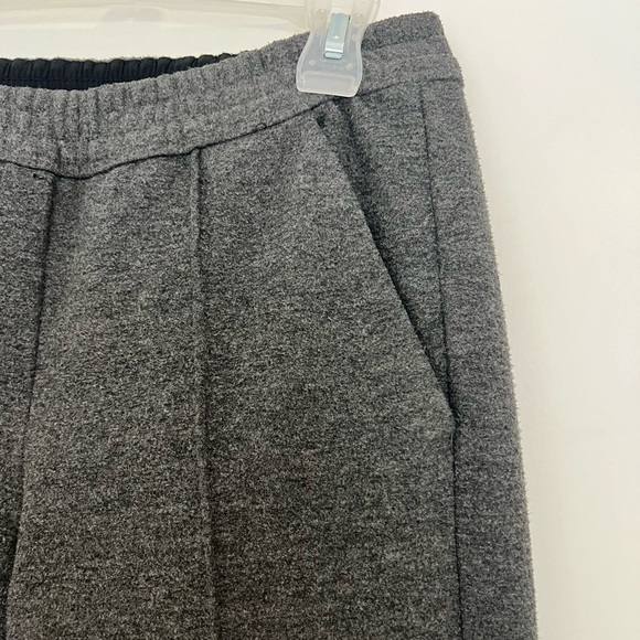 The Group Babaton -  Straight Leg Grey Flannel Pleated Pull On Pants - Picture 3 of 11